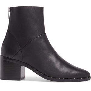 Treasure and Bond Studded Booties - Black Leather